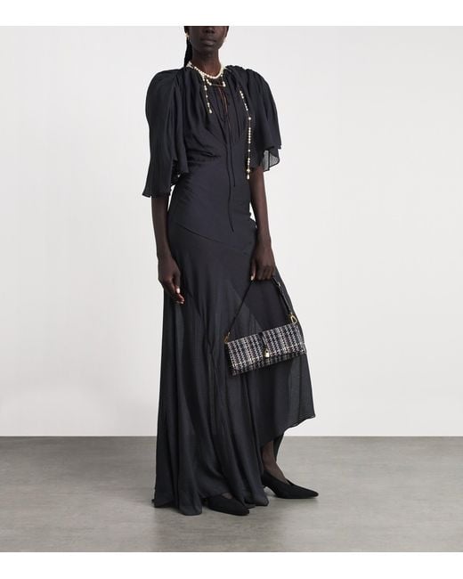 Vivienne Westwood Black Gauze Priscilla Maxi Dress