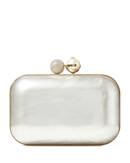 Jimmy Choo White Cloud Clutch Bag