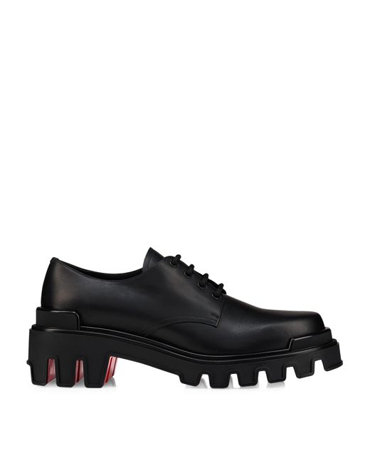 Christian Louboutin Black Trott Dune Leather Derby Shoes