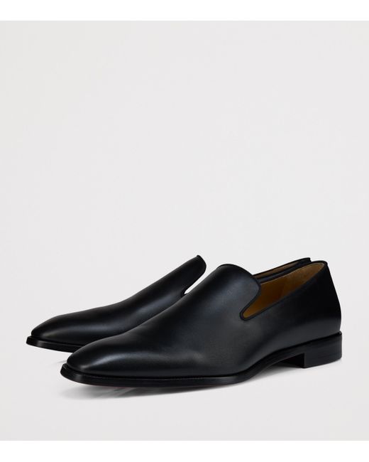 Christian Louboutin Black Danny Flex Calf Leather Loafers for men
