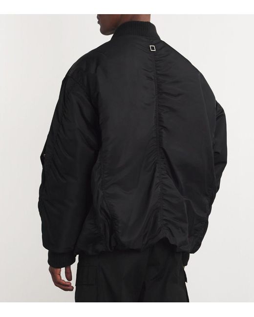 Black longline bomber jacket mens hotsell