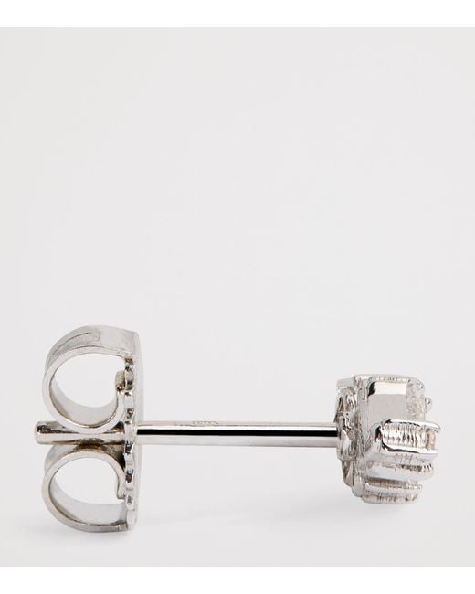 Suzanne Kalan White And Diamond Frenzy Stud Earrings