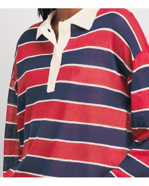 Mother Red Wool The Biggie Raquette Polo Top