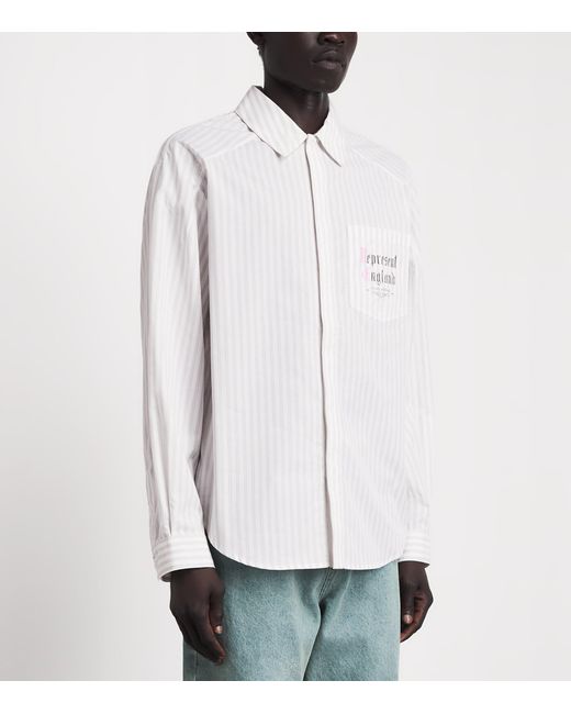 Represent White Cotton Pinstripe Shirt