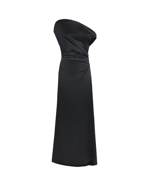 Staud Black Silk-Blend Phare Maxi Dress