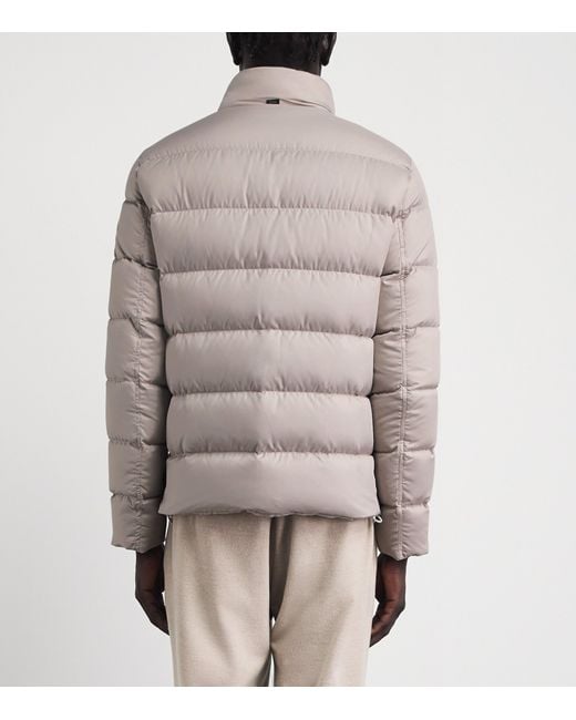 Herno Gray Down Quilted Puffer Jacket for men
