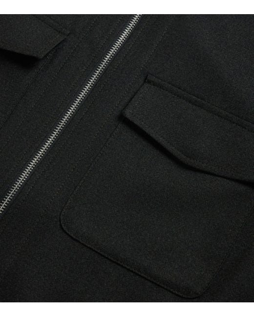 Marco Pescarolo Black Cashmere 2-Way Zip Jacket for men