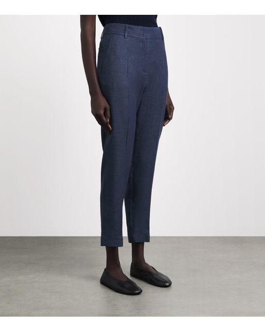 Eleventy Blue New York Straight Trousers
