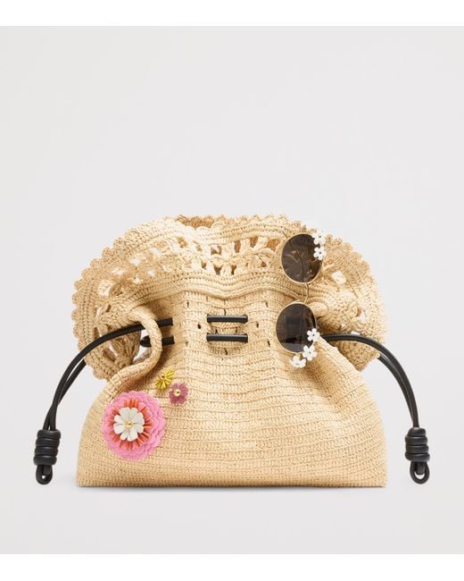 Loewe Yellow X Paula's Ibiza Leather-Trim Flower Pin