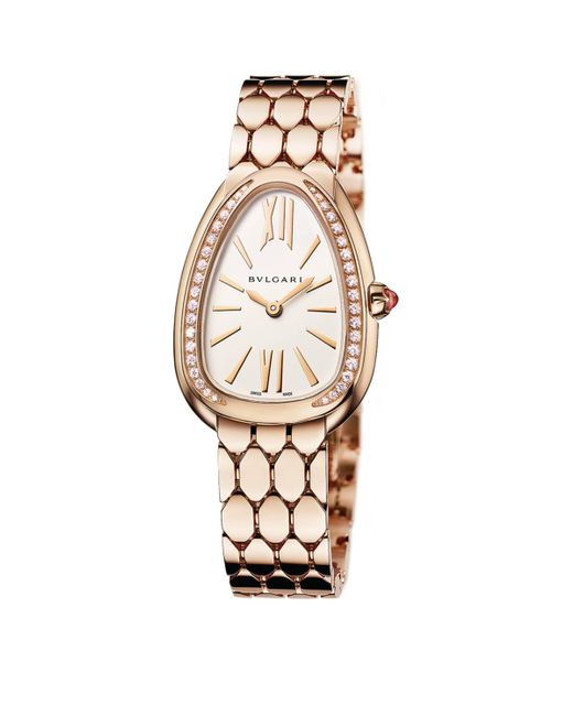 BVLGARI Metallic And Diamond Serpenti Seduttori Watch 33Mm
