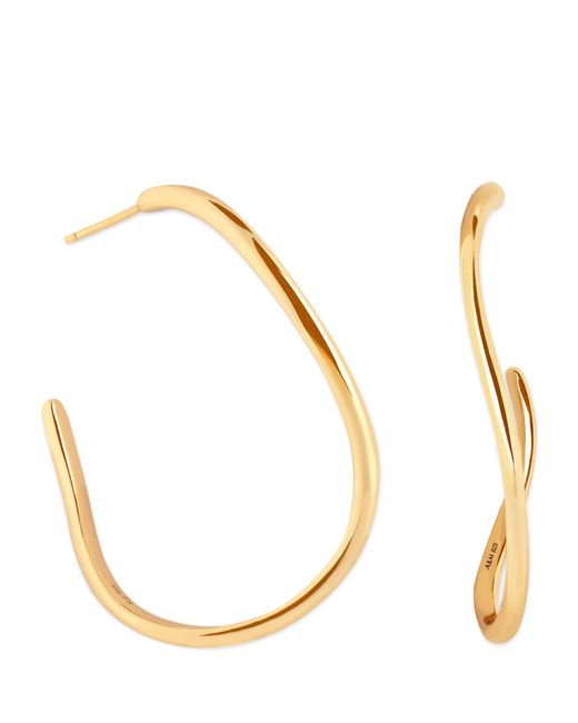 Astrid & Miyu Metallic Gold-plated Silver Infinite Hoop Earrings