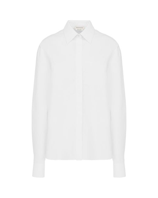 Alexander McQueen White Cotton Long-sleeve Shirt