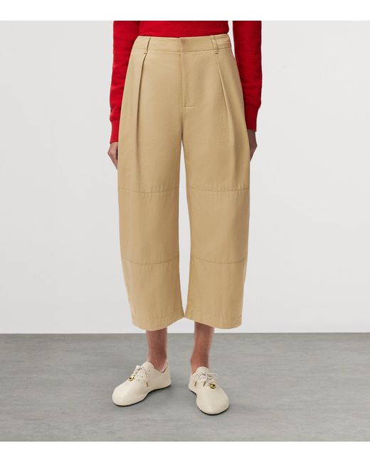 Loewe Natural Cotton Utility Cropped Trousers for men