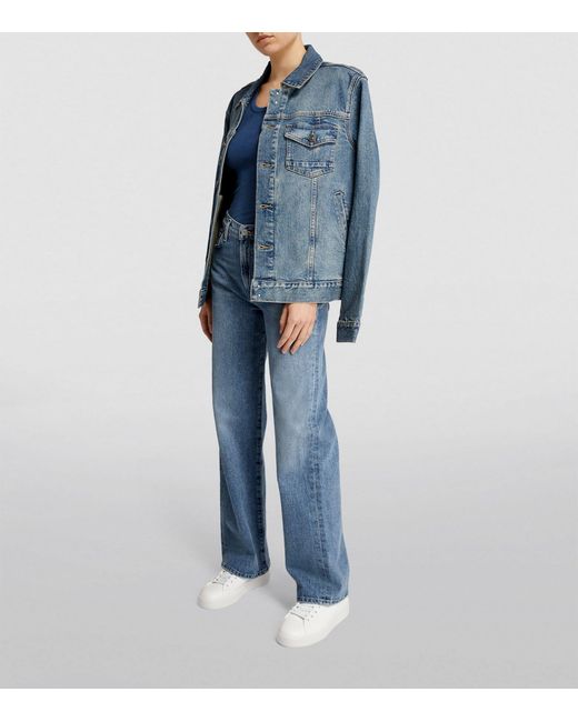 Agolde Blue Harper Mid-rise Straight Jeans