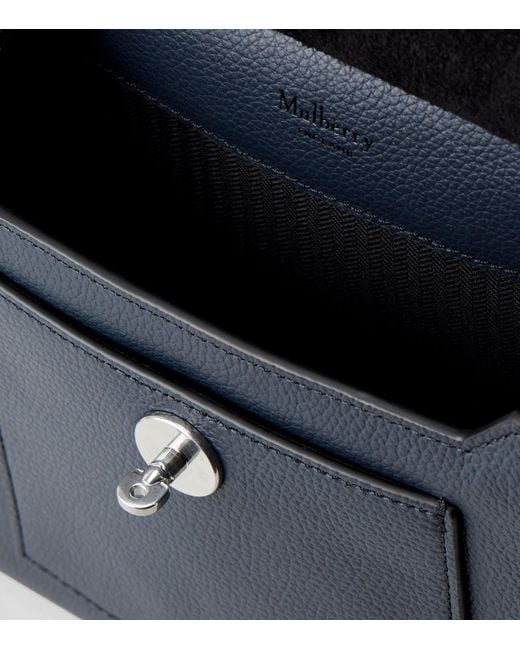 Mulberry Blue Small Leather Antony Messenger Bag for men