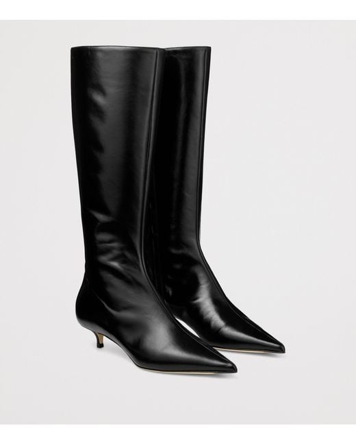 Jimmy Choo Black Amis 35 Leather Knee-High Boots