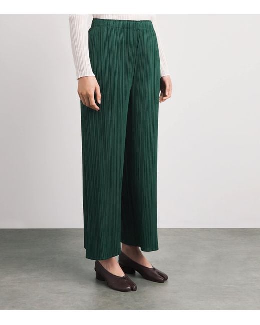 Pleats Please Issey Miyake Green Monthly Colors Trousers