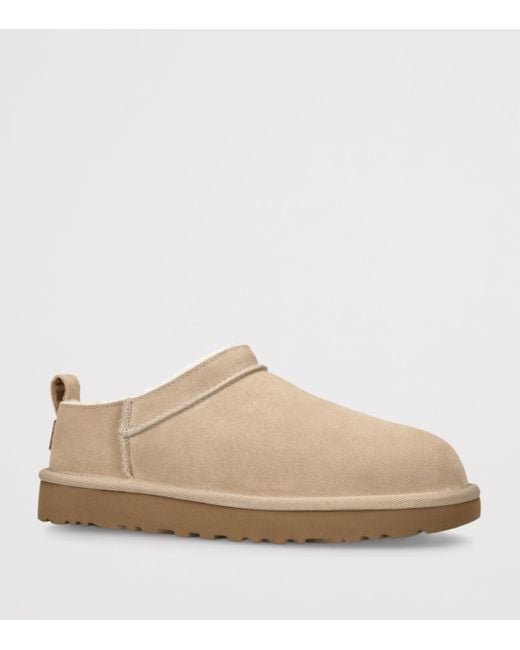 Ugg Natural Suede Classic Micro Boots