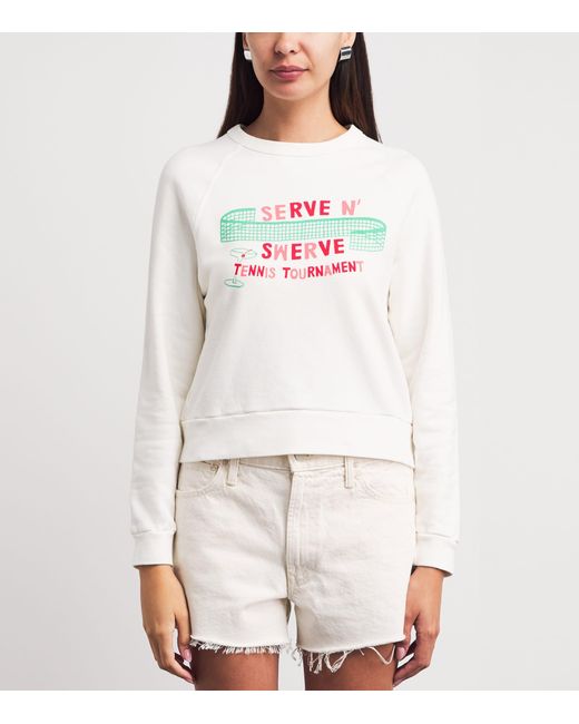 Mother White Cotton Itty Concert Sweater