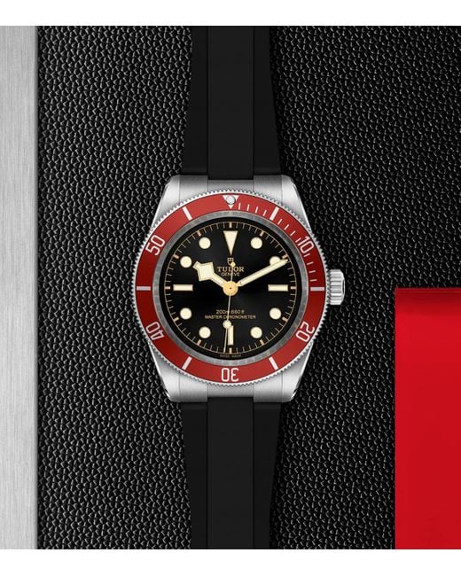 Tudor Black Stainless Steel Bay Watch for men
