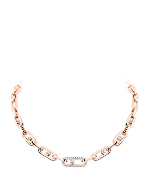 Messika Metallic Move Link And Diamond Necklace