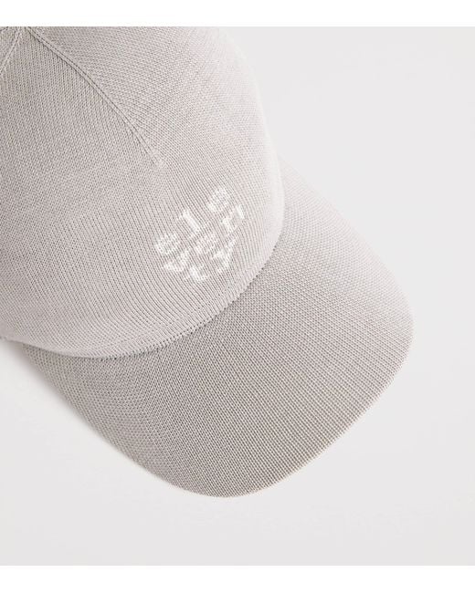 Eleventy Gray Cotton-Blend Logo Baseball Cap