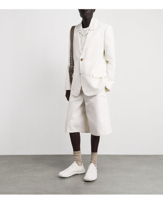 AMI White Leather Mirage Sneakers for men