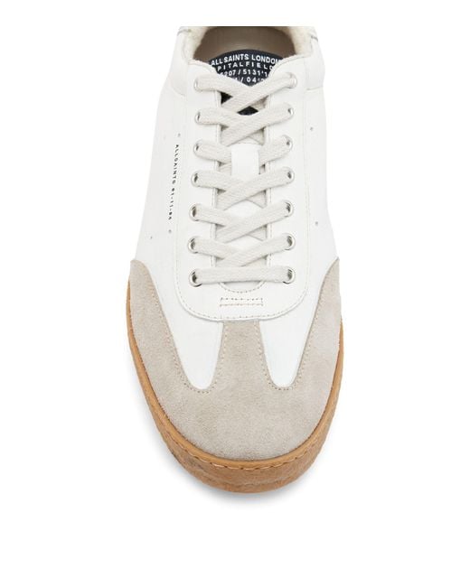 AllSaints White Leather Leo Low-top Sneakers for men