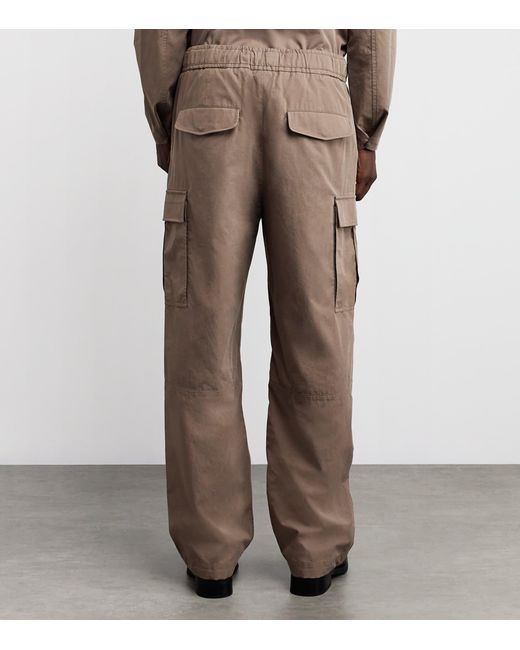 Jonathan Simkhai Brown Cotton-Blend Wide-Leg Garrett Cargo Trousers for men