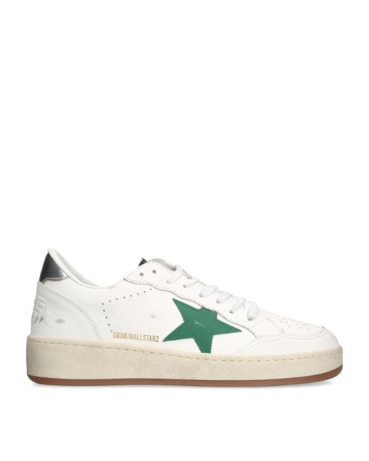 Golden Goose Deluxe Brand White Leather Ball Star 2 Sneakers for men