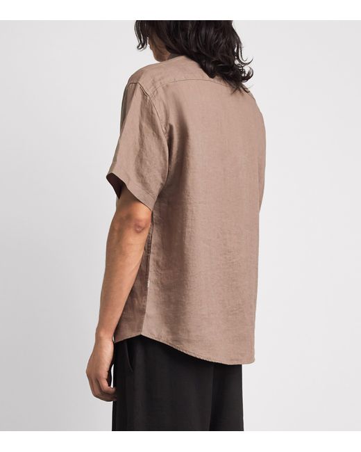 NN07 Natural Linen Short-Sleeve Shirt for men