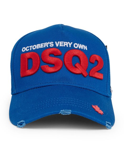 Ovo Logo Baseball Cap in Blue for Men 
