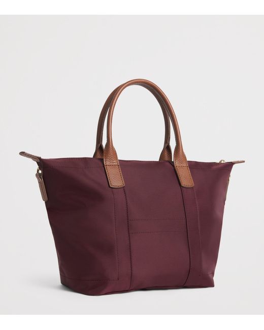 Harrods Purple Grab Nylon Tote Bag