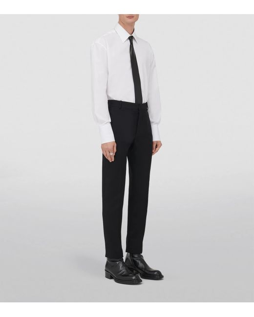 Alexander McQueen Black Wool Cigarette Trousers for men