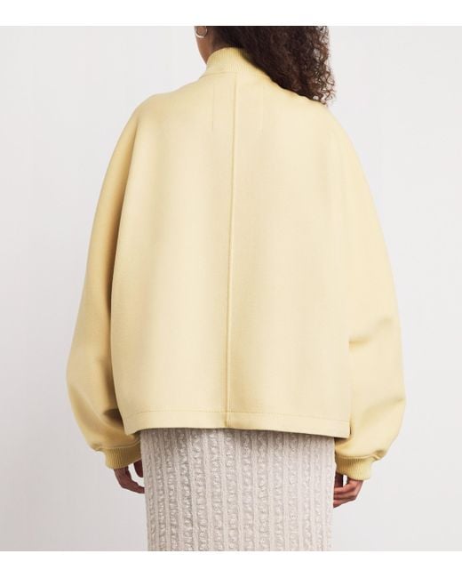 MAX&Co. Natural Virgin Wool Bomber Jacket