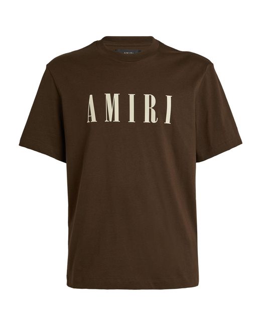 Amiri Brown Logo T-shirt for men