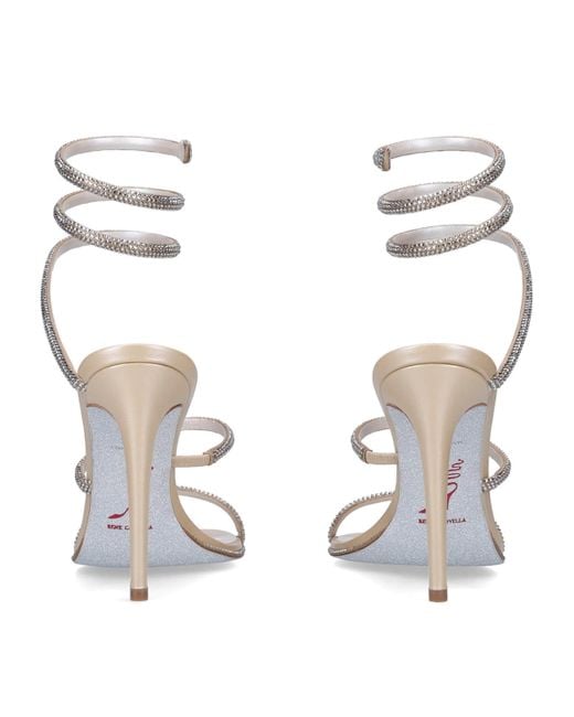 Rene Caovilla White Embellished Cleo Sandals 105