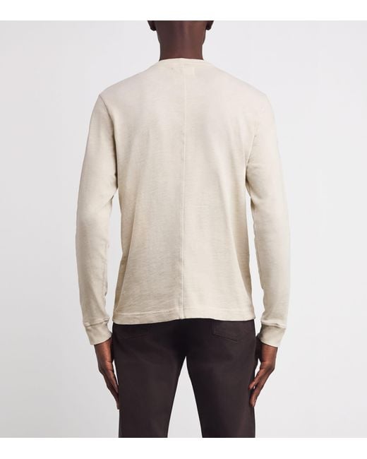 Citizens of Humanity White Cotton Henley T-Shirt for men