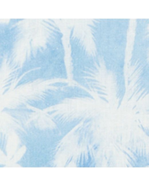 The Kooples Blue Palm Tree Print Short-sleeve Shirt for men