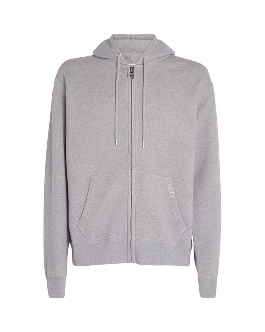 J.W. Anderson Gray Cotton Zip-Up Hoodie for men
