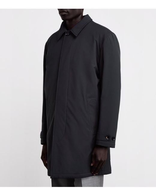 Brioni Blue Water-Repellent Performa Car Coat for men