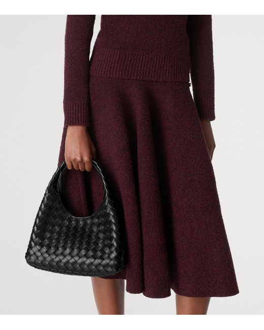 Bottega Veneta Black Small Leather Campana Shoulder Bag