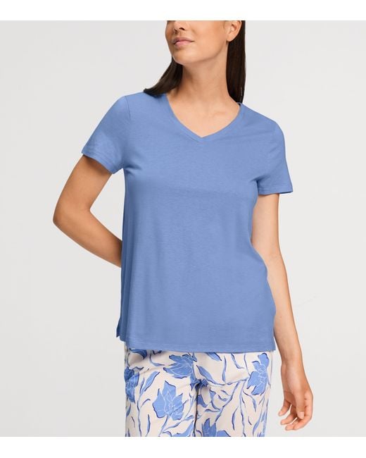 Hanro Blue Sleep & Lounge T-Shirt