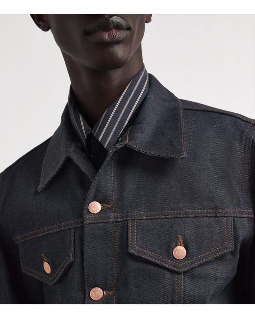 Emporio Armani Blue Blouson Denim Jacket for men