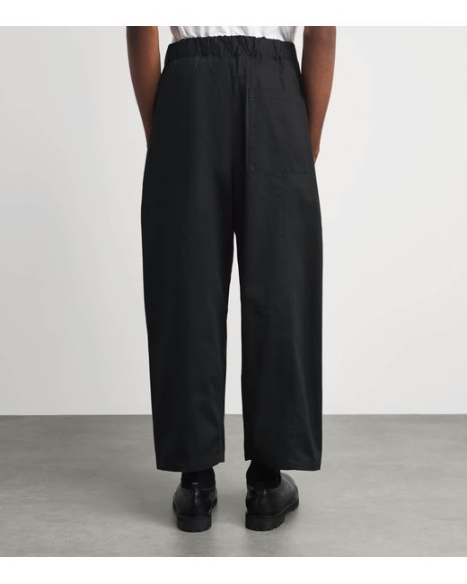 SAGE NATION Black Box-Pleat Wide-Leg Trousers for men
