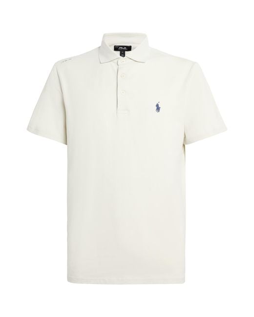 Ralph Lauren White Stretch-Cotton Tailored Fit Performance Polo Shirt for men