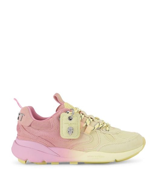 Kurt Geiger Pink Suede Kurt Runner Sneakers
