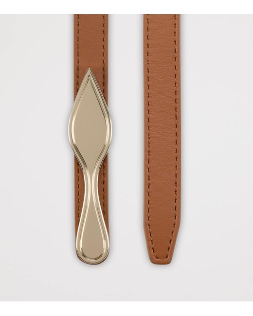 Christian Louboutin Brown Bettina Leather Reversible Belt