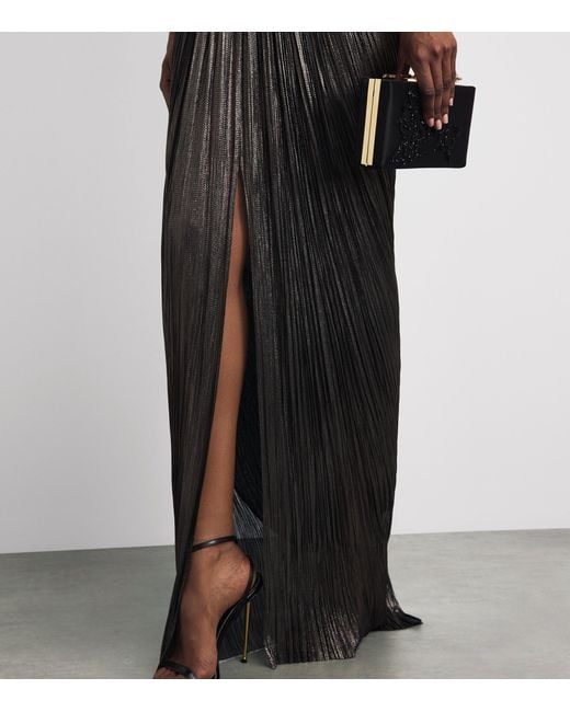 Maria Lucia Hohan Black Silk Nadira Bustier Gown