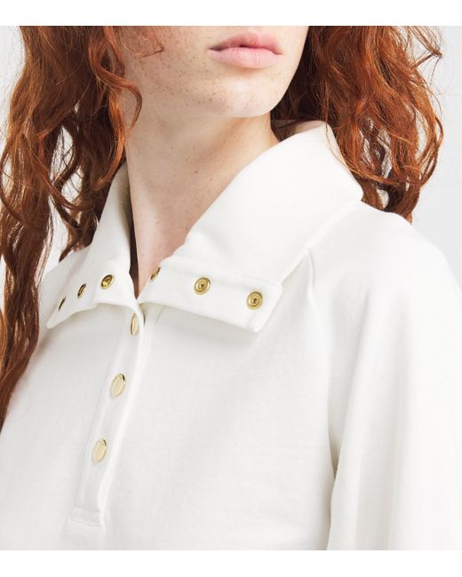 FRAME White Cotton The Coach Sweatshirt